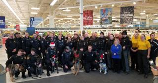  Marion area law enforcement at Meijer in Marion, Ohio and other Marion area law enforcement as part of Marion County’s FOP Cops and Kids event
