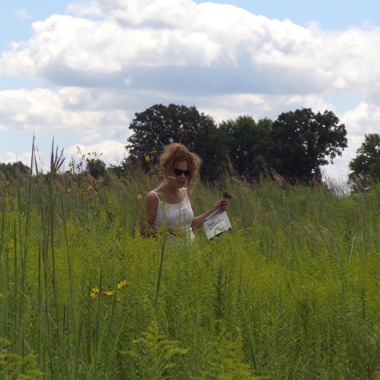 a woman in the prairie