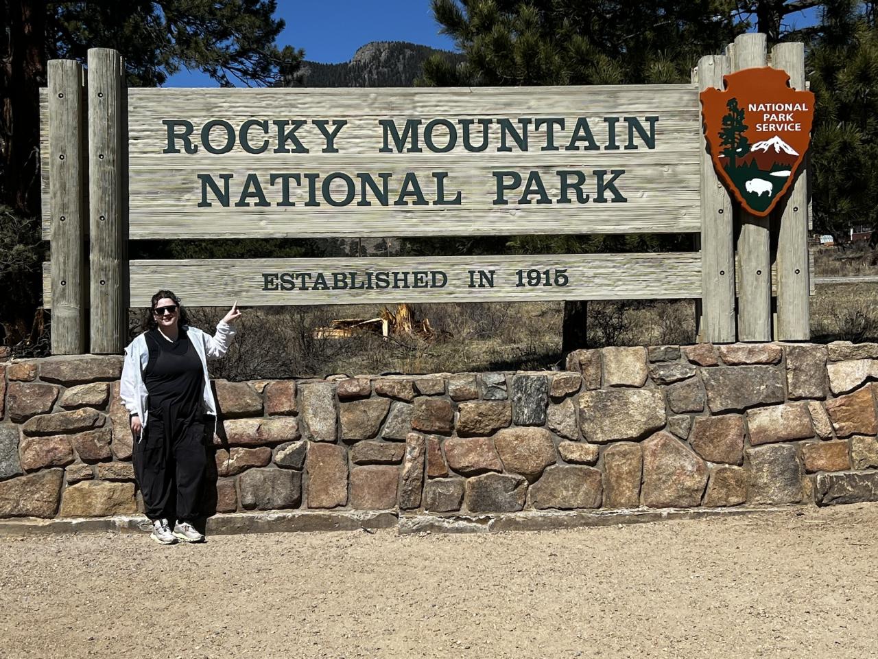 student at the Rocky Mountain trail