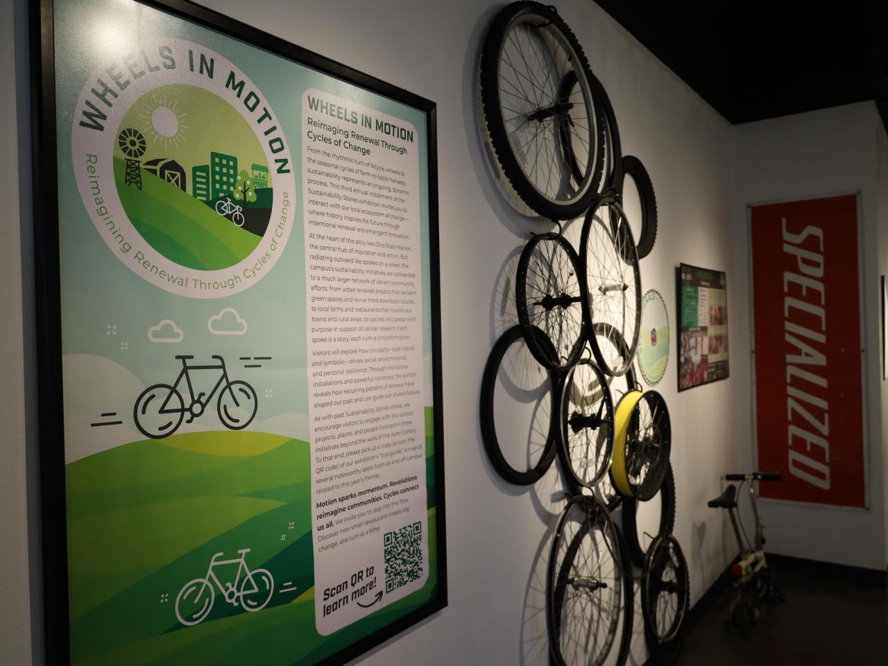 photo of bikes on display at the art gallery