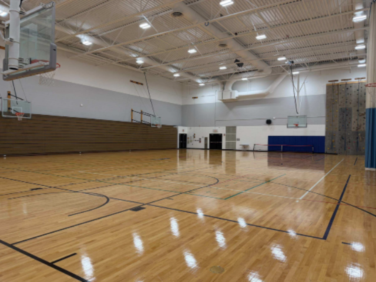 wide shot of the gym