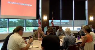 Members of Marion business and community leaders, educators, and citizens who came together at Ohio State Marion’s Guthery Community Room Thursday, June 21st to engage partners in a robust brainstorming process on how to grow Marion’s middle class.
