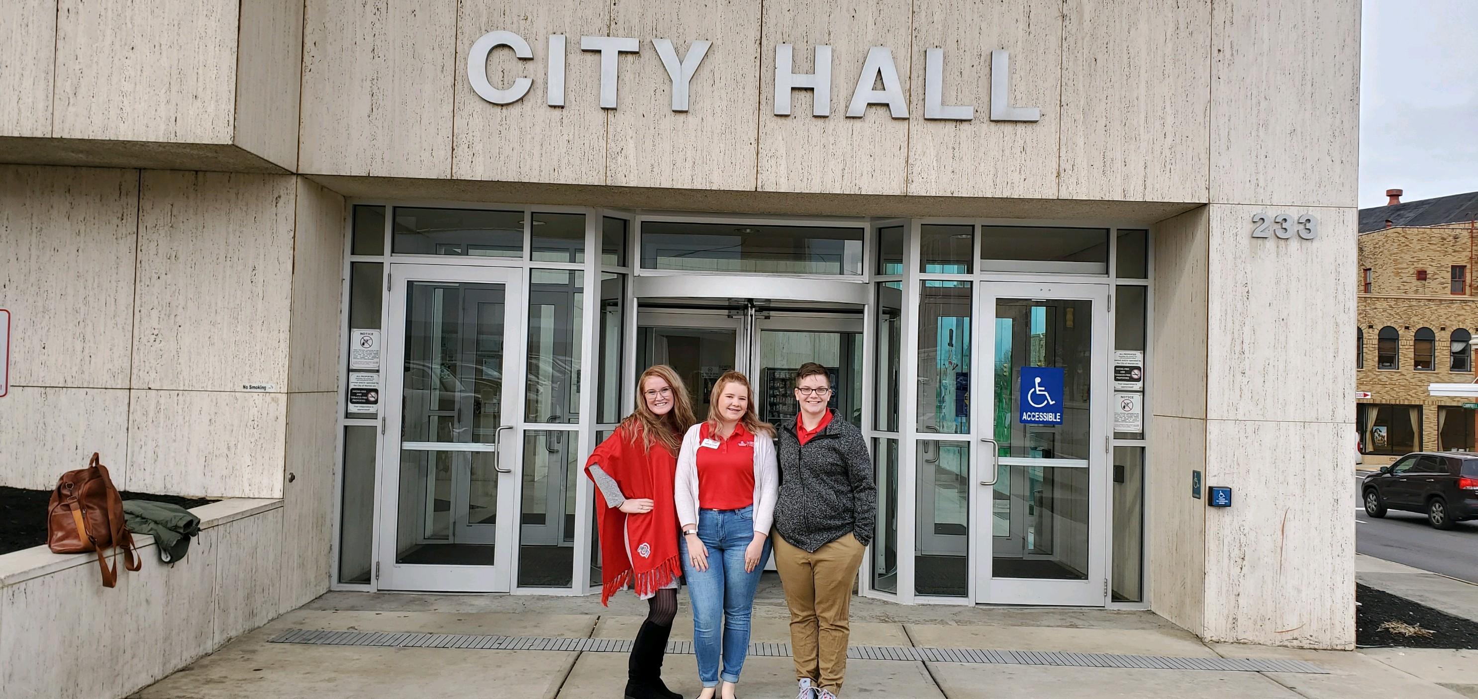 Students of The Ohio State University at Marion from left to right: Caroline Anderson, Amber Alexander, and Kaleigh Seibert