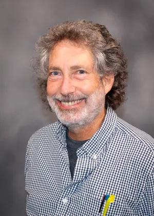 man poising in blue checked button up shirt