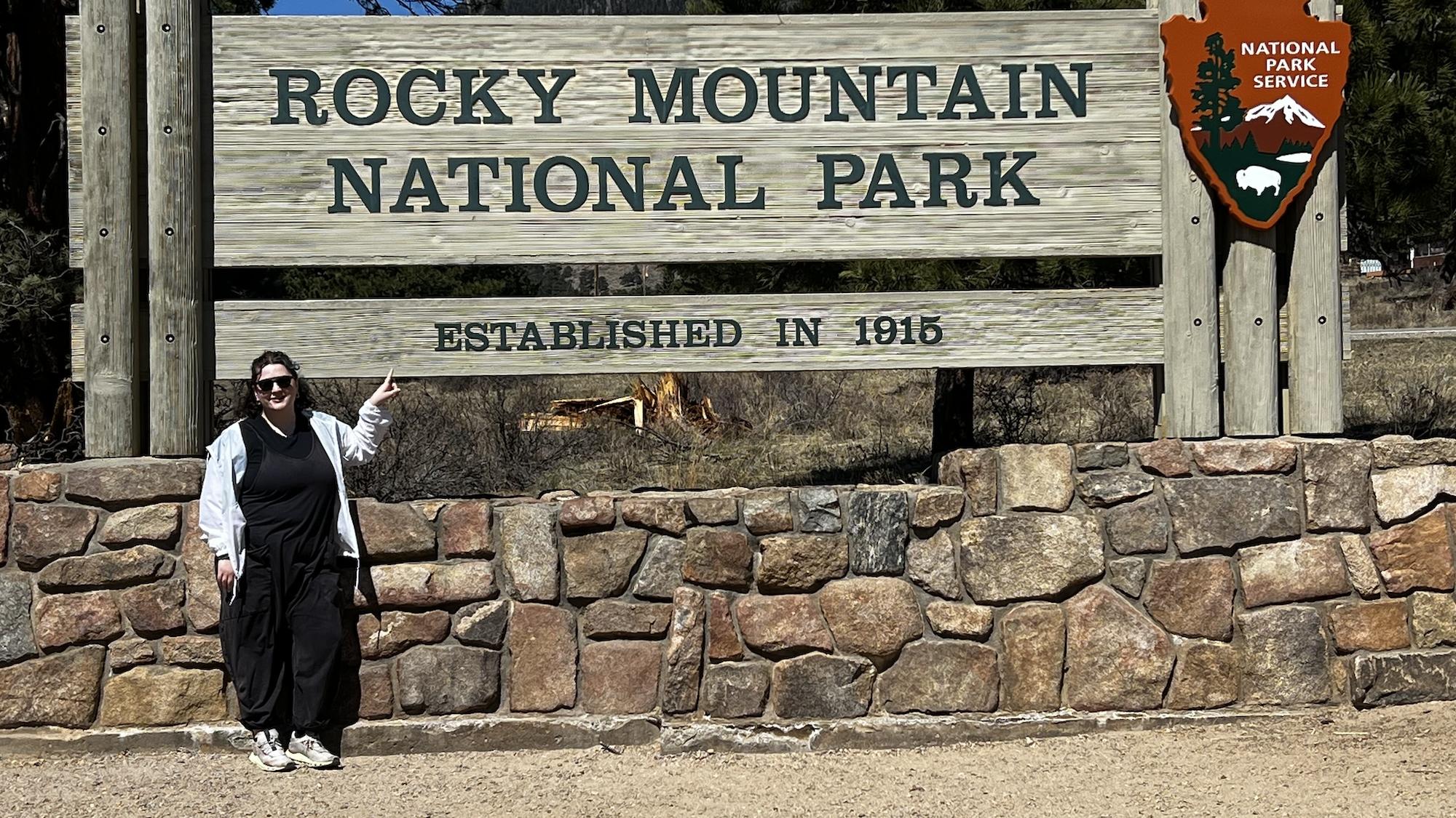 student at the Rocky Mountain trail