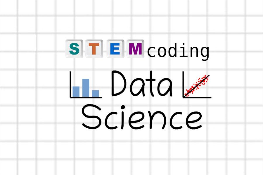 STEM and Data Science logos on grid
