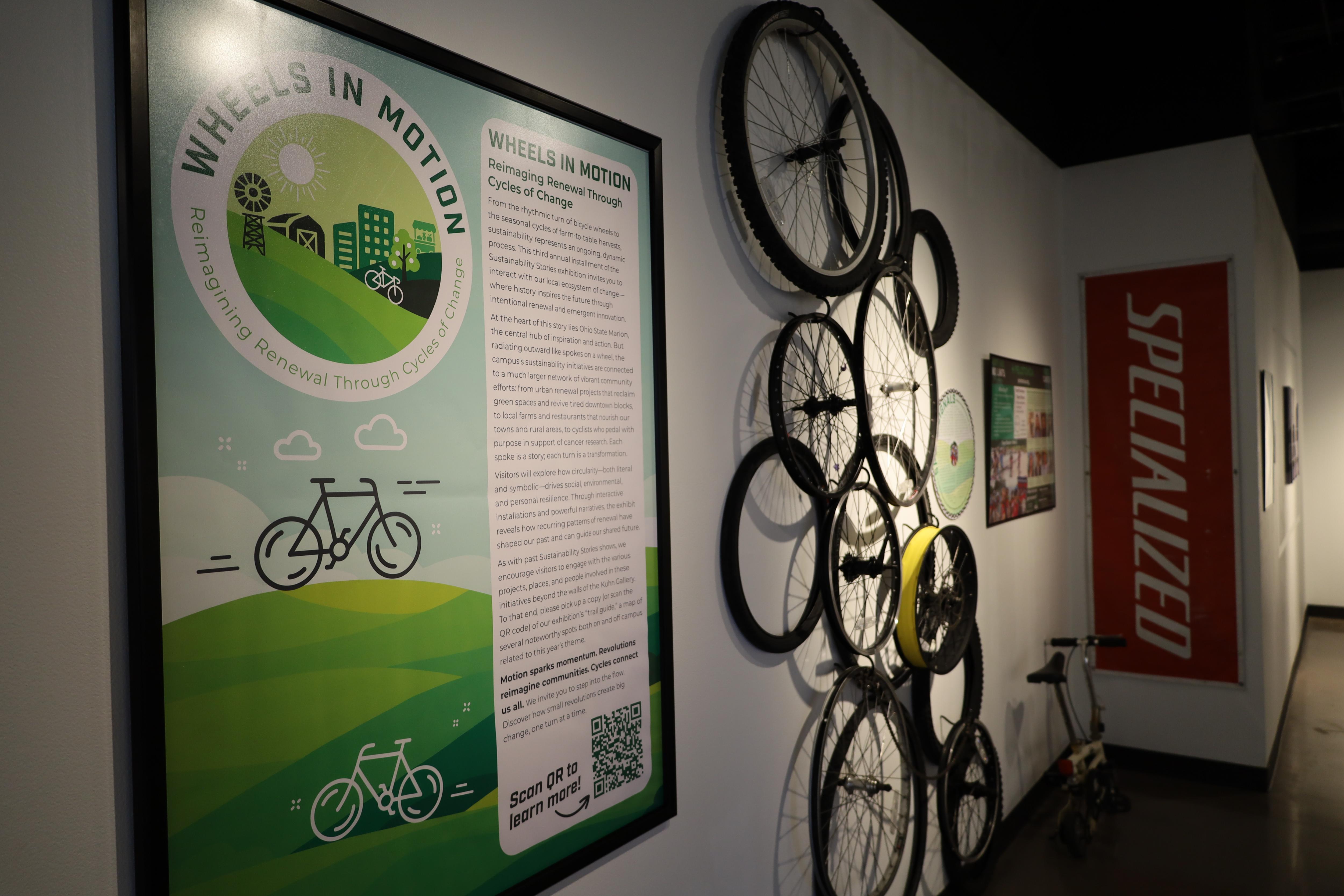 photo of bikes on display at the art gallery