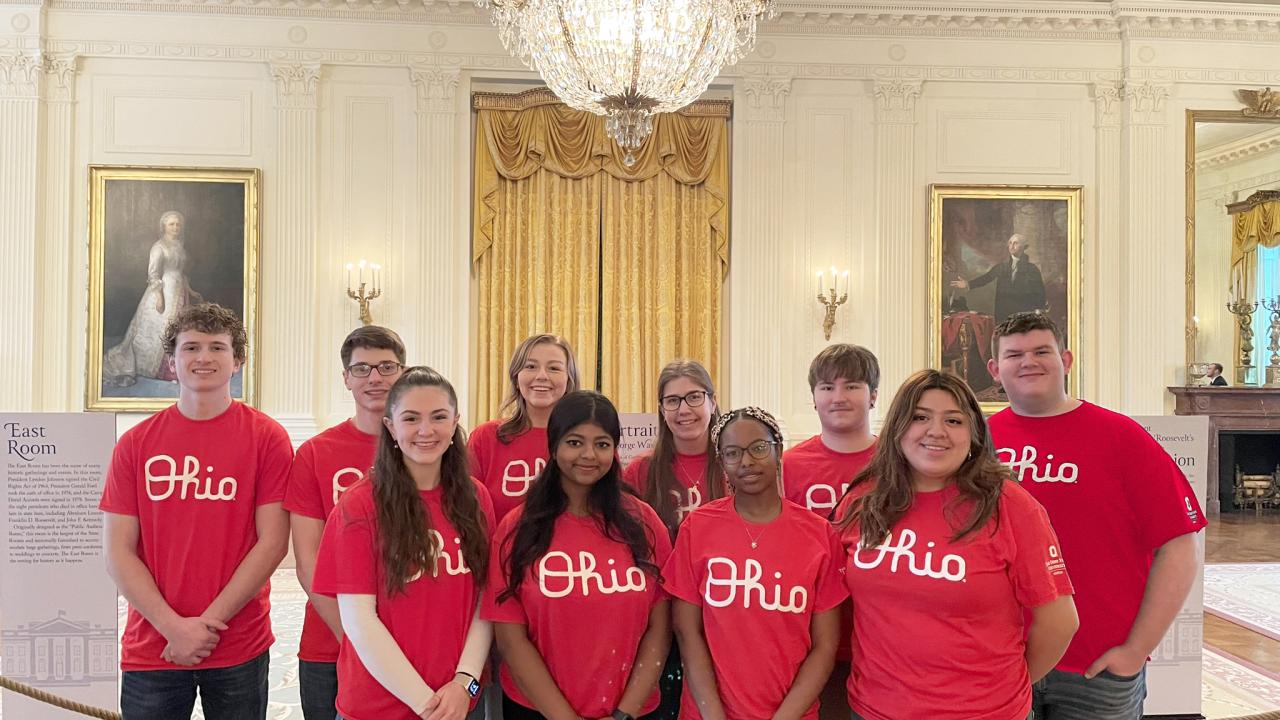 students from the step program visiting DC