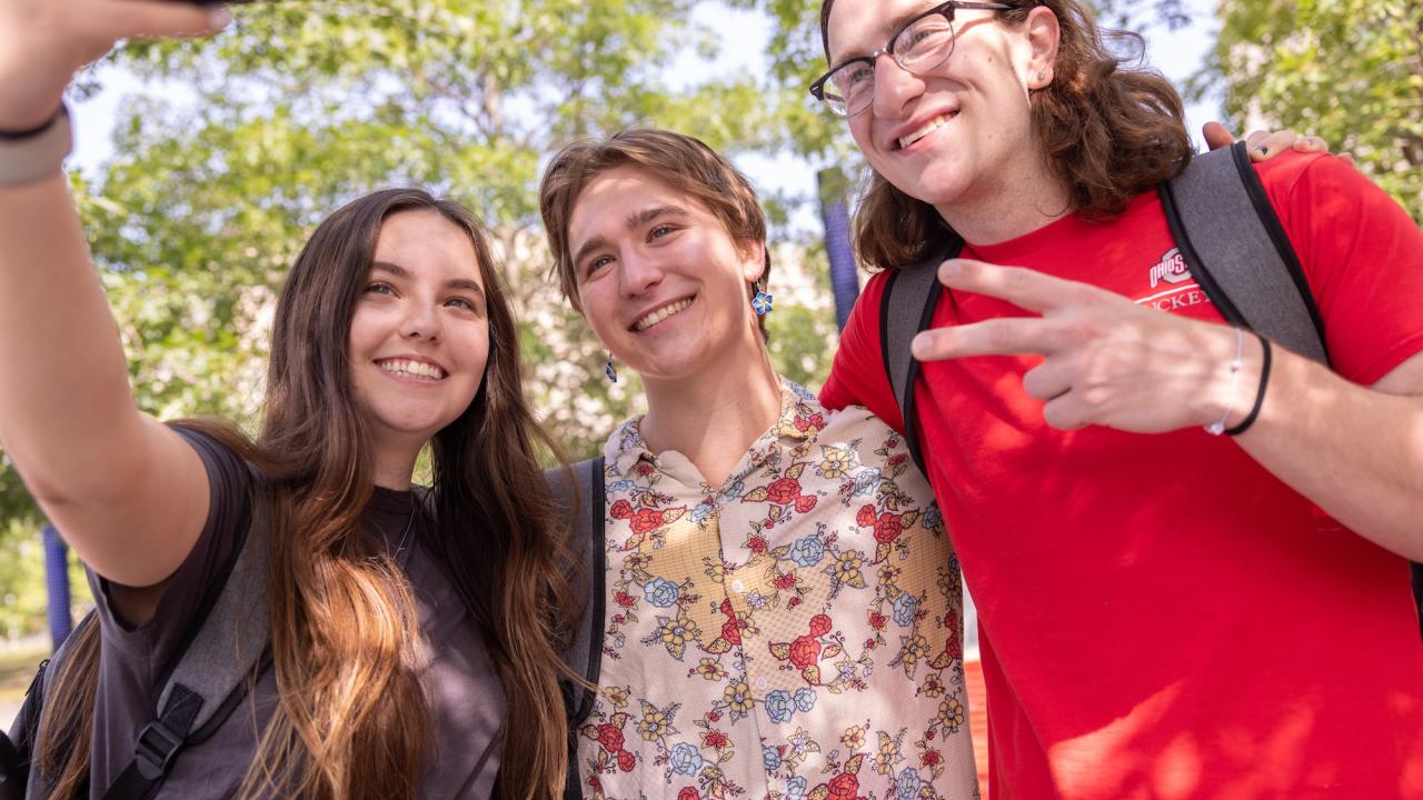 students taking a selfie