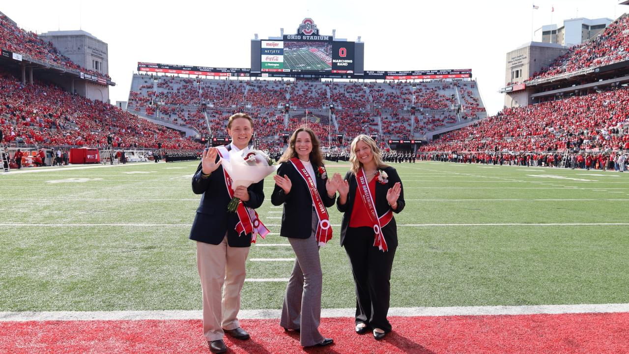 homecoming court at ohio stadium