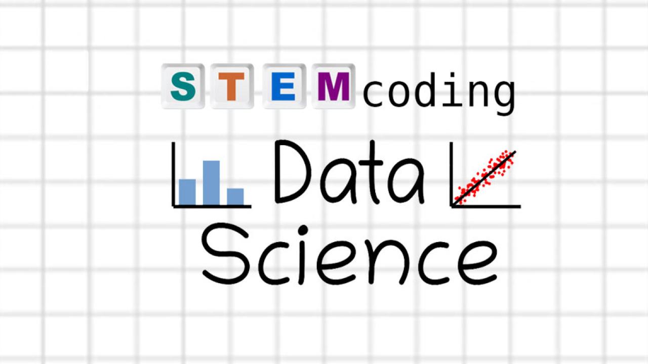 STEM and Data Science logos on grid